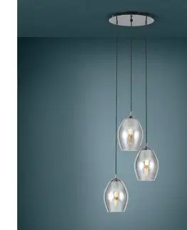 Svietidlá Eglo 39565 - Luster na lanku ESTANYS 3xE27/60W/230V dymová 39565