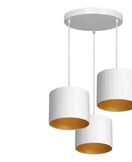 Svietidlá  Luster na lanku ARDEN 3xE27/60W/230V biela/zlatá 3449