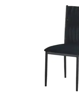 Čalúnené stoličky Stolička Glamour 12513 čierna