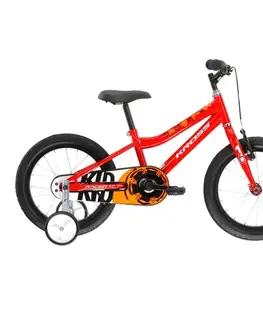 Bicykle Detský bicykel Kross Racer 3.0 16" Gen 005 • 110-130 cm červená/oranžová/biela - 10" (110-130 cm)