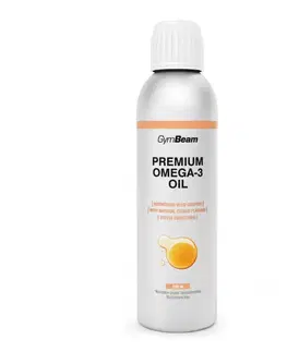 Rybí olej GymBeam Premium Omega-3 tekutý rybí olej s citrusovou príchuťou citrusové ovocie