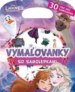 Nalepovačky, vystrihovačky, skladačky Vymaľovánky so samolepkami-Ľadové kráľovstvo