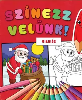 Nalepovačky, vystrihovačky, skladačky Színezz velünk! - Mikulás