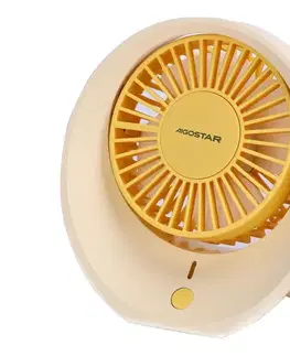 Ventilátory  B.V.  - Stolný nabíjací látor 3W/5V 1200mAh USB oranžová B301013KS