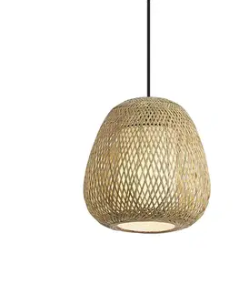 Vonkajšie závesné svietidlá Japandi závesná lampa bambusová 30cm IP44 - Moana