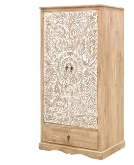 Šatníkové skrine Skriňa Sita 120x200x60 indický masív mango
