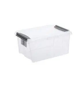 Boxy na skladovanie PLAST TEAM - Stohovateľný priehľadný PRO BOX 14L, umelá hmota