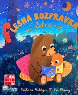 Leporelá, krabičky, puzzle knihy Lesná rozprávka na dobrú noc - Katherine Halligan,Kim Fleming