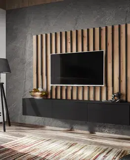 Obývacie steny Obývacia Stena VERTI ZAS VT 2 artisan/čierna