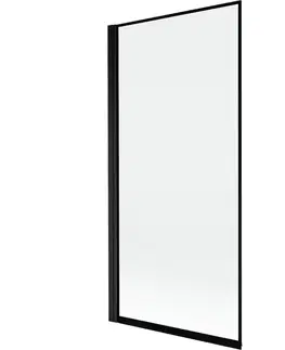 Sprchové dvere MEXEN - MIST vaňová zástena 90x150 cm 6mm 1-s, čierna, okraj, ľavá 8A9-090-001-70-70-L