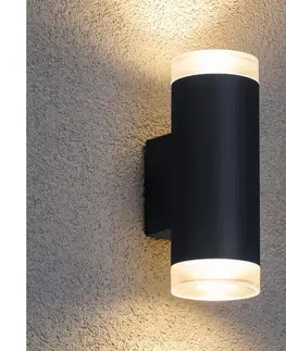 Záhradné lampy BRILAGI - Vonkajšie nástenné svietidlo MATERA 2xGU10/30W/230V antracit IP54 WO-HR60276-OEM-ANT