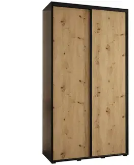 Šatníkové skrine Skriňa 45 Canaris 1 130 čierna/artisan/čierna