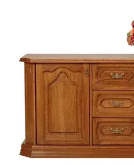 Komody PYKA Kinga M 2D3S rustikálna komoda drevo D3