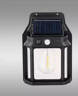 Solárne dekoračné lampy Nástenná lampa solárna snímač pohybu Pir Talin 46824 KD1