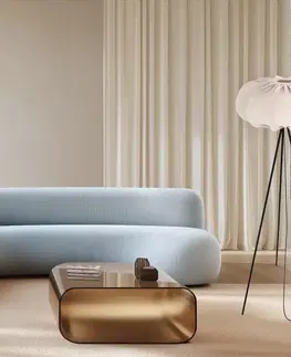 Stojacie lampy Stojacia lampa CAFEE’ s béžovým tienidlom na frappé 52 cm – škandinávska stojaca lampa E27