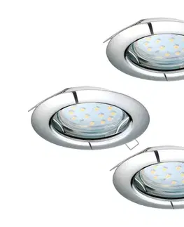 LED osvetlenie Eglo 94236 - SADA 3x LED zapustených stropných svietidiel PENETO 3xGU10-LED/3W/230V 94236