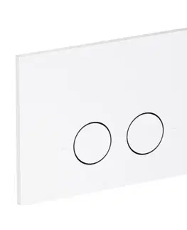 Záchody OMNIRES - Set: STRONGFRAME podomietkový rám + STEEL-R45 splachovacie tlačidlo, biela mat STFWC1R45-RWM