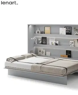 Postele Dig-net nábytok Sklápacia posteľ Lenart BED CONCEPT BC-04 sivá | 140 x 200 cm