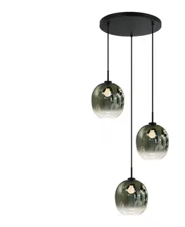 Svietidlá Viokef Lighting Závesný luster na lane MIRROR 3xE27/14W/230V dymovozelený 4345600