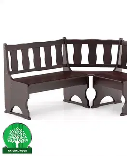 Borovicové rohové sedačky Rohová lavica borovica NR101-150x86x110 orech