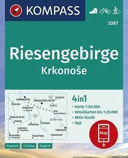 Turistika, skaly Krkonoše 2087 NKOM 1:50 000