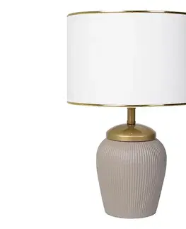 Lampy  Stolná lampa RAMZES 1xE27/40W/230V biela/béžová 687HMY2160