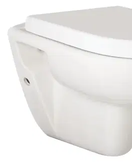 Záchody OLSEN SPA - Závesné WC COMPACT - WC sedátko - Bez sedátka OLKGKO04DAK00