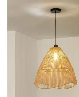 Svietidlá BRILAGI - LED luster na lane CERIA BOHO 1xE27/40W/230V pr. 70 cm hnedý BG3987+EG781103