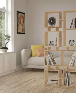 Regály Moderná knižnica MAK, dubová.