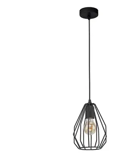 Svietidlá  Luster na lanku BRYLANT BLACK 1xE27/60W/230V 2256