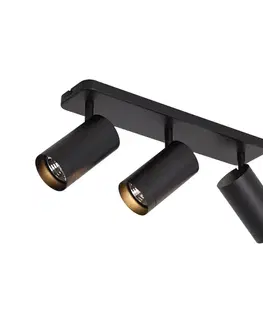 Bodove svetla Moderné stropné svietidlo čierne 3-svetlové GU10 70mm - Jeana Luxe