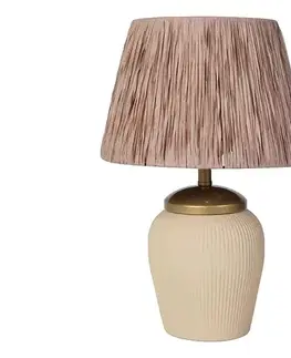 Lampy  Stolná lampa RAMZES 1xE27/40W/230V krémová/hnedá 687HMY2157