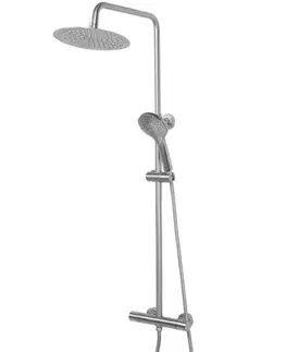 Kúpeľňové batérie REA REA - Sprchový set s termostatickou batériou 150mm VINCENT Nikel kartáčovaný REA-P6603