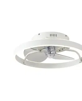 Stropné ventilátory Stropný ventilátor biely 50 cm vrátane LED stmievateľný s diaľkovým ovládaním - Maddy