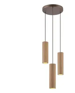 Svietidlá Brilliant - Luster na lanku LAKEWOOD 3xGU10/10W/230V pr. 28 cm hnedý 51571/20