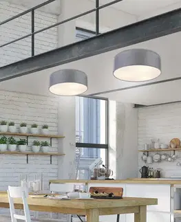 Stropná svetla Okrúhla stropná lampa svetlosivá 3x40W E27 40cm Kioto