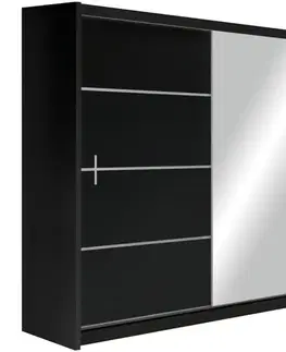 Skrine do izieb Skriňa Vista 203 čierna / zrkadlo
