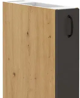Kuchynské skrinky STELLA 15 D dolná skrinka, šedá/dub Artisan