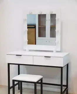Toaletné stolíky Toaletný stolík Cleo biely