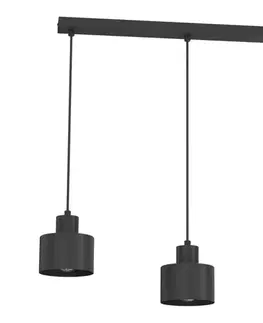 Svietidlá  Závesný luster PARKLA 3xE27/15W/230V čierny 8777