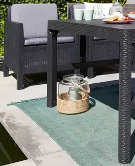 Záhradné stoly stôl LYON rattan - Allibert