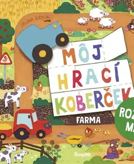 Leporelá, krabičky, puzzle knihy Môj hrací koberček: Farma - Juliana Kralik,Zuzana Dodoková