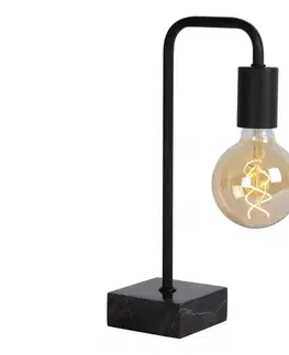 Lampy Lucide 45565/01/30 - Stolná lampa LORIN 1xE27/40W/230V čierna 45565/01/30