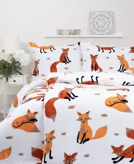 Obliečky MKLozkoviny.sk Obliečky mikroplyš Exclusive – Líšky 02 - 140 × 200 cm - 70 x 90 cm