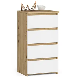 Komody a skrinky Komoda ANDROMEDA40, dub / biela