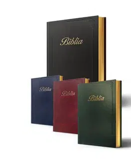 Biblie, biblistika Biblia so zlatou oriezkou, ornamentom a ozdobným písmom (Zelená)