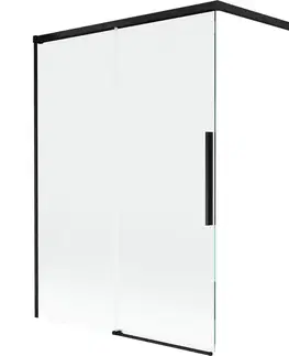 Sprchové dvere MEXEN/S - Rox vaňová zástena 2-krídlová posuvná 120 x 150, transparent, čierna 8C9-120-003-70-00