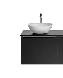 Skrinky s umývadlom ArtCom Kúpeľňová skrinka s umývadlom a doskou SANTA FE Black DU120/2 | 120 cm