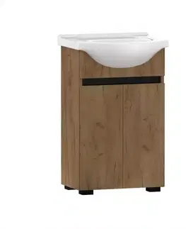 Nábytok do kúpeľne Kúpeľňová zostava Ajs 50 2D nohy Dub Craft