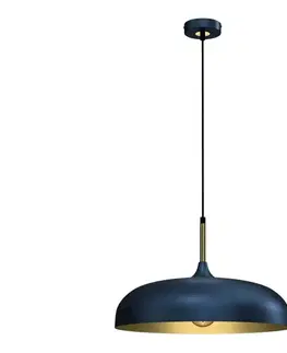 Svietidlá  Luster na lanku LINCOLN 1xE27/60W/230V pr. 45 cm modrá MLP7901